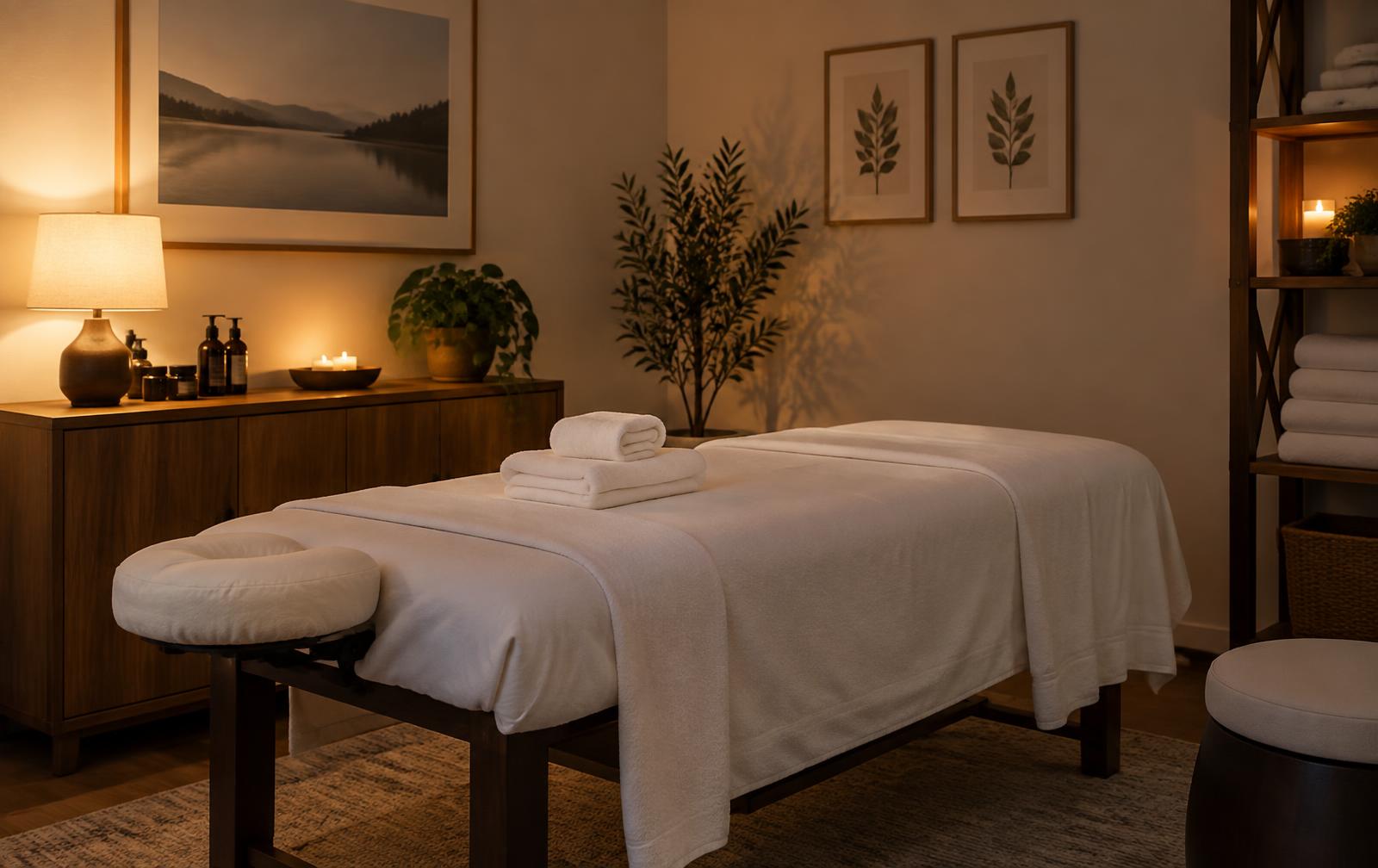 Massage room at Poppy's Paradise in Carina
